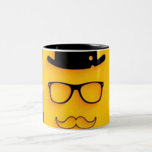 Black Stick Figure Pattern Mug Funny Minimalist