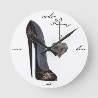 Black Stiletto Shoe and Heart Art
