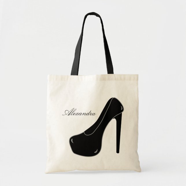 Black Stiletto Tote Bag (Front)