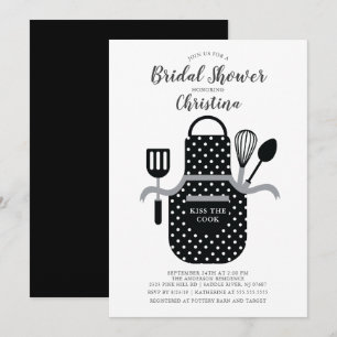 Black Stock the Kitchen Bridal Shower Invitation