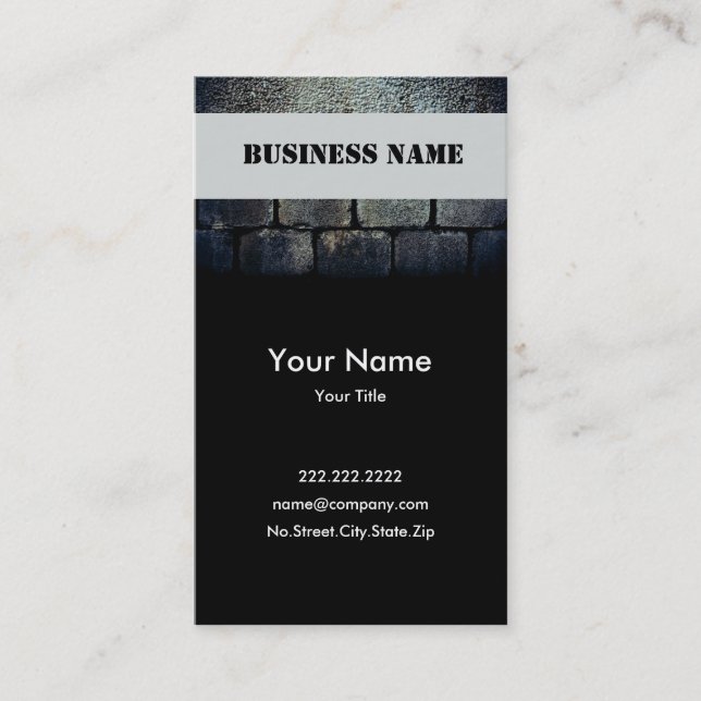 Black Stone Business Card (Front)