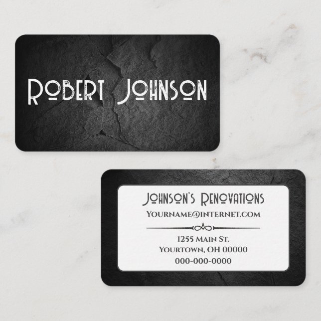 Black Stone Business Card (Front/Back)