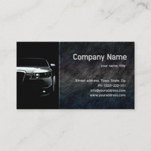 Black Stone Car Front Business Card