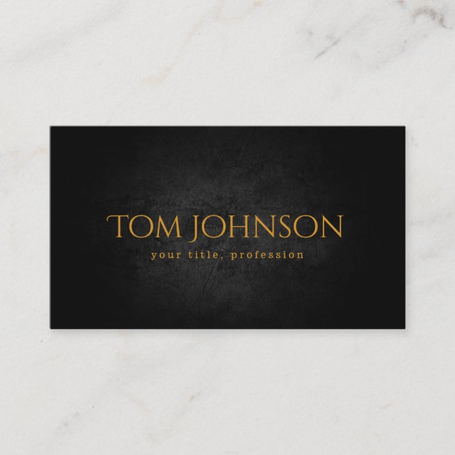 Black Stone & Golden Text Font For Your Business Business Card (Front)