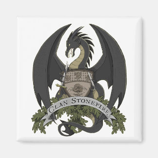Black Stonefire Dragon Crest Magnet