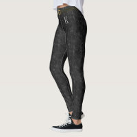 Black Stonewashed Denim Jeans Monogram customised
