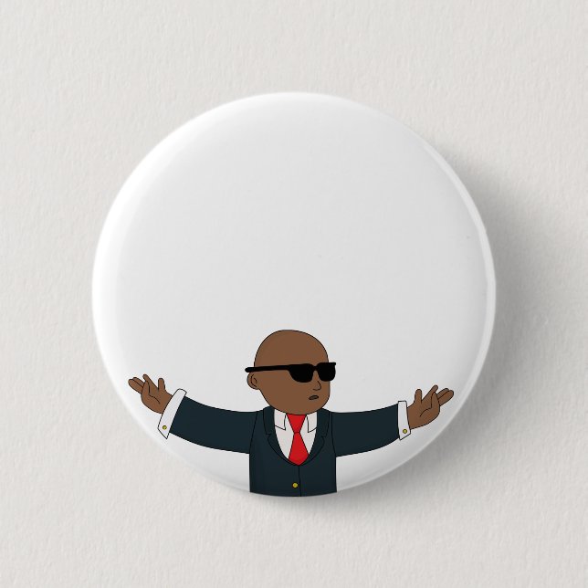 Black Stonk Guy 6 Cm Round Badge (Front)