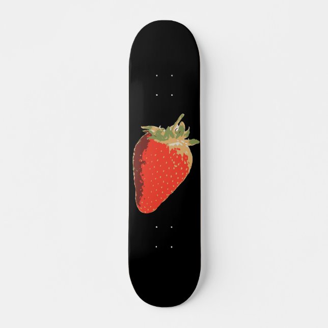 Black Strawberry Skateboard (Front)