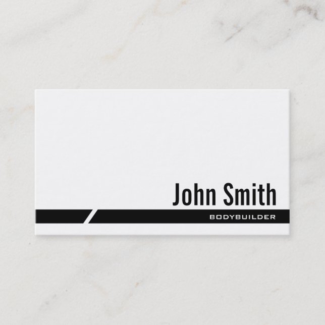 Black Stripe Bodybuilding Business Card (Front)