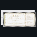 Black Stripe Concert Ticket Gift Voucher Card<br><div class="desc">This fake Christmas concert gift voucher design features a stripe design. All of the text is fully editable. For more advanced customisation of this design,  simply select the "Customise It" button above.</div>