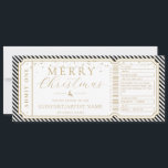 Black Stripe Concert Ticket Gift Voucher Card<br><div class="desc">This fake Christmas concert gift voucher design features a stripe design. All of the text is fully editable. For more advanced customisation of this design,  simply select the "Customise It" button above.</div>