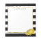 Black Stripe & Faux Gold Peony Personalized
