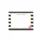 Black Stripe & Pink Peony