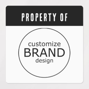 Black Stripe Property Of Company Business Logo 