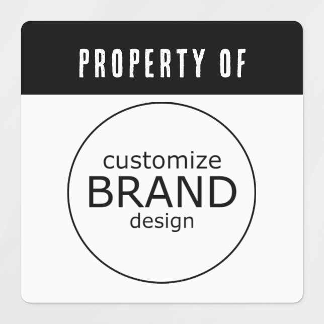 Black Stripe Property Of Company Business Logo  (Design 1)