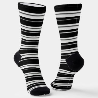 Black Stripe Socks – Bold Monochrome Style
