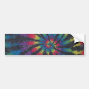 Black Stripe Tie Dye Swirl Sticker