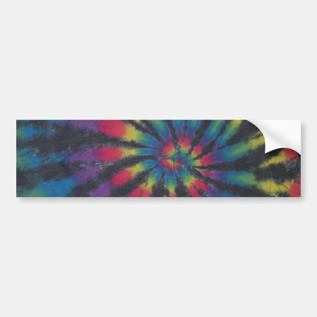Black Stripe Tie Dye Swirl Sticker (Front)