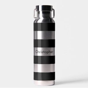 Black Stripe Water Bottle
