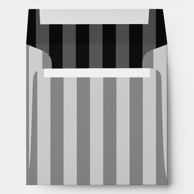 Black Striped Custom Envelope (Back (Bottom))