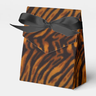 Black Striped Tiger fur or Skin Texture Template Favour Box
