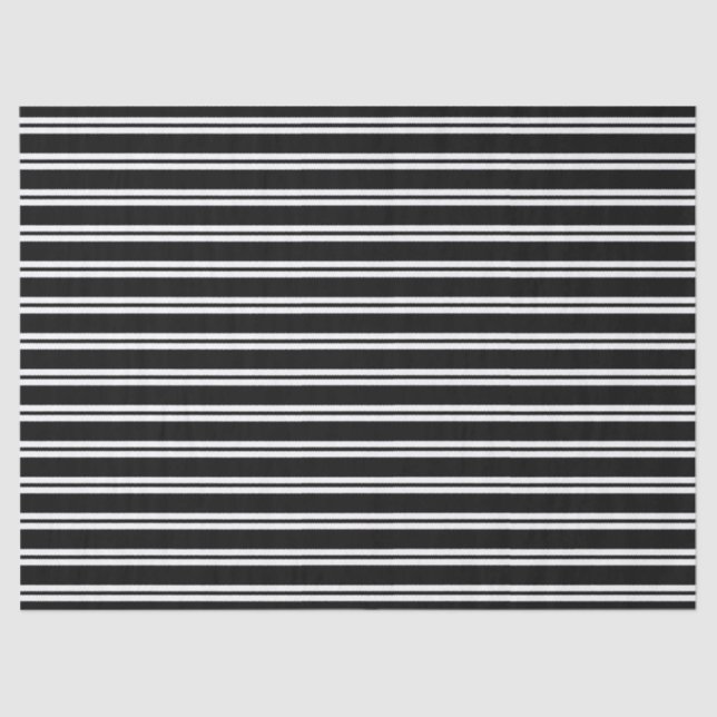 Black Striped Tissue Paper (Front)