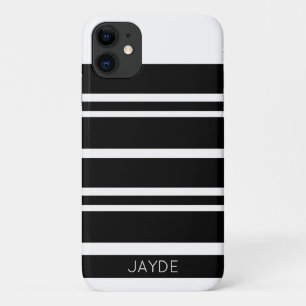 Black Stripes and White Mobile Phone Case