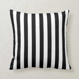 Black Stripes Any Colour Background Cushion
