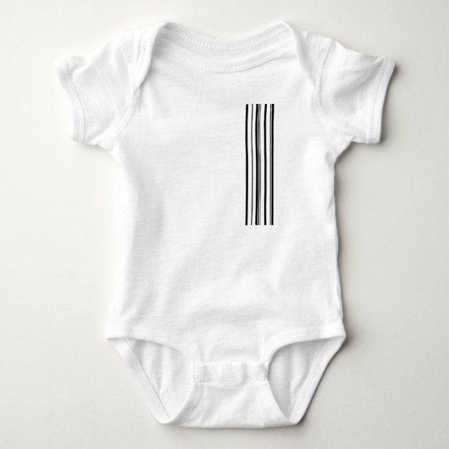 Black stripes baby bodysuit (Front)
