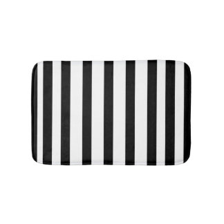 Black Stripes Bath Mat
