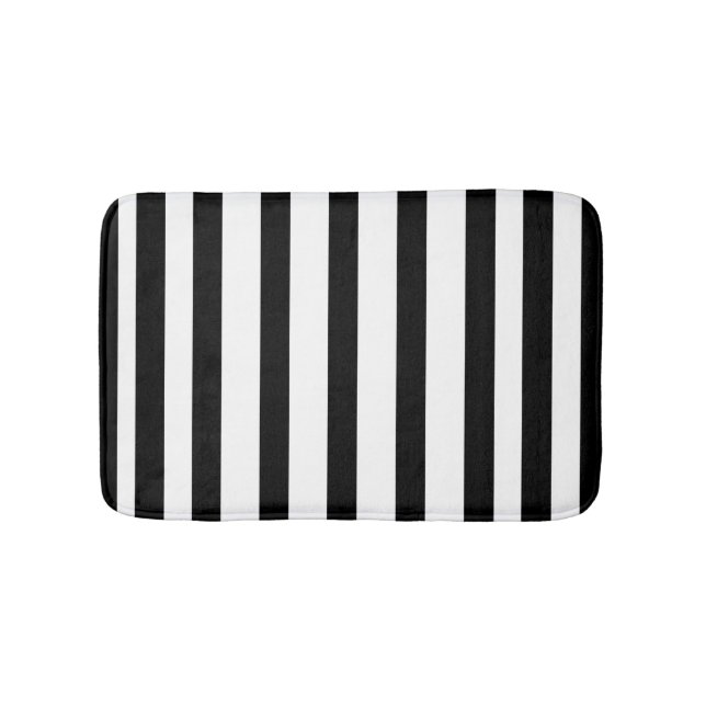 Black Stripes Bath Mat (Front)