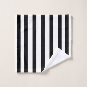 Black Stripes Bath Towel Set