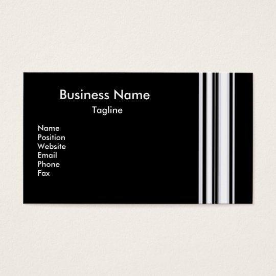 Black Stripes Business Card