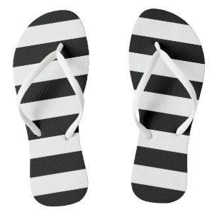 Black Stripes Flip Flops