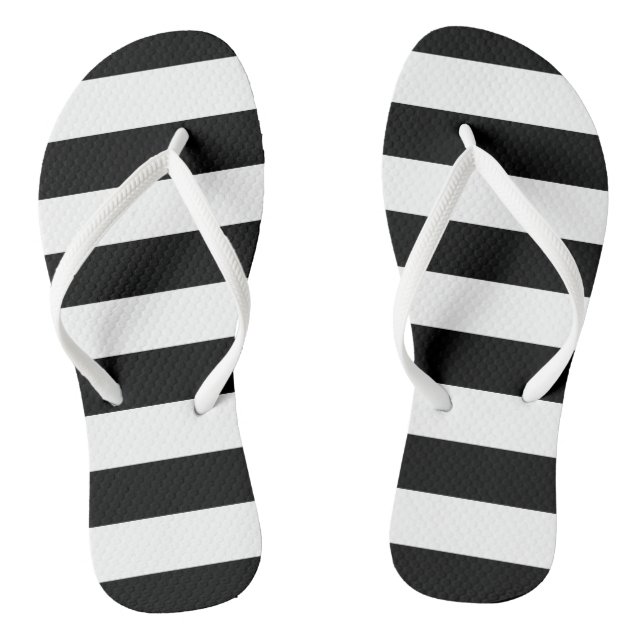 Black Stripes Flip Flops (Footbed)