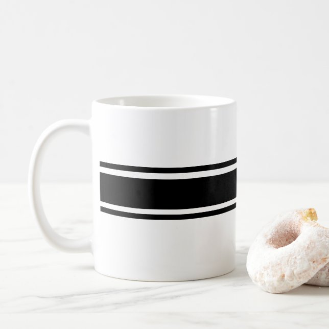 Black Stripes Mug (With Donut)