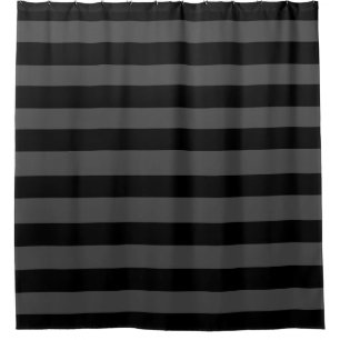 Black Stripes Pattern {pick your background colour Shower Curtain