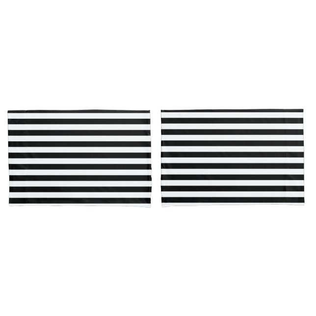 Black Stripes Pillowcase (Front-Set)