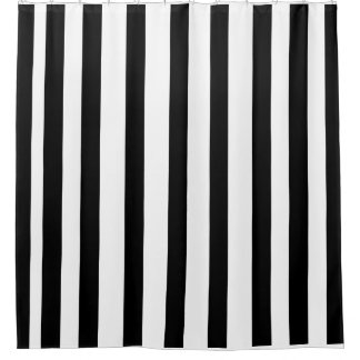 Black Stripes Shower Curtain