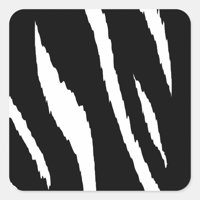 Black Stripes Square Sticker (Front)