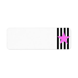 Black Strips Pink Star- Customisable Background