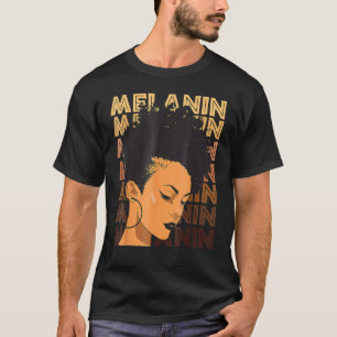 Black Strong Girl Afro Love Melanin African Americ T-Shirt