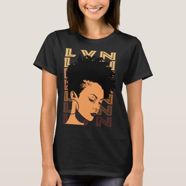 Black Strong LVN Afro Love Melanin African America T-Shirt (Front)