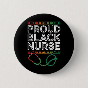 Black Strong Nurse Afro Girl Melanin African Ameri 6 Cm Round Badge
