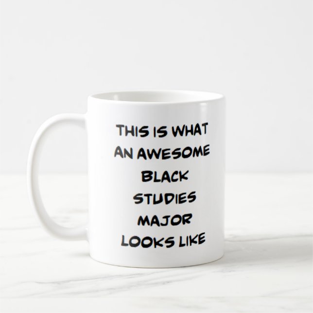 black studies major, awesome coffee mug (Left)