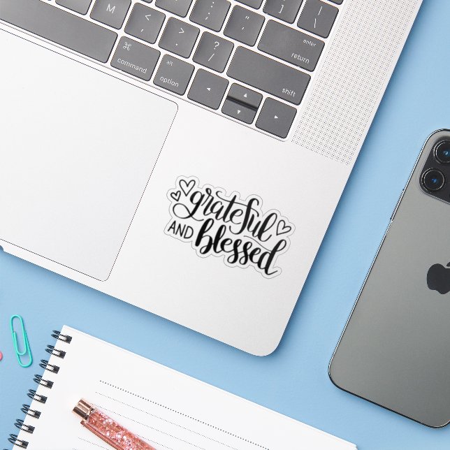 Black Style "Grateful And Blessed" (Laptop w/ iPhone)