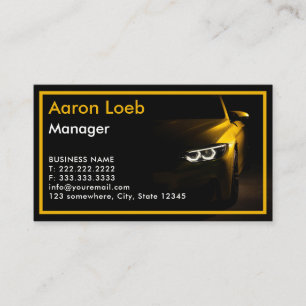 Black Stylish Automotive Business Card