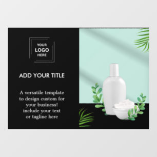 Black Stylish Business Logo Promotional Photo Window Cling