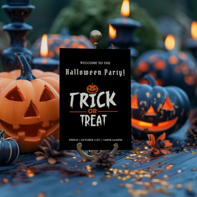 Black Stylish Halloween Party Poster (Black Stylish Halloween Party Poster!)