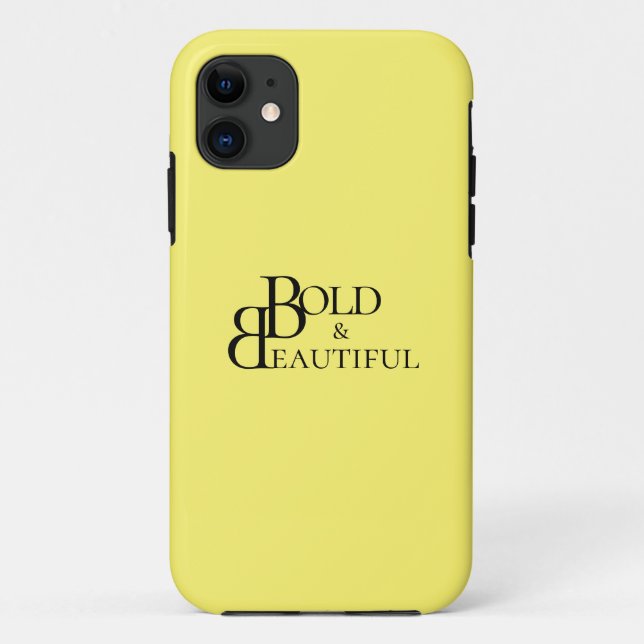 Black Stylish Monograms Lettering Design Case-Mate iPhone Case (Back)